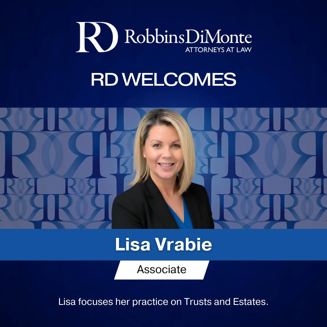RD Welcomes Attorney Lisa Vrabie! - Robbins DiMonte